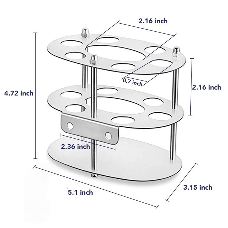 Zahnbürste Halfter, Edelstahl Schlecht Zahnbürste Halfter-Multi-Funktionale 7 Schlüssel Waschbecken Organizer Geeignet Rasiermesser,