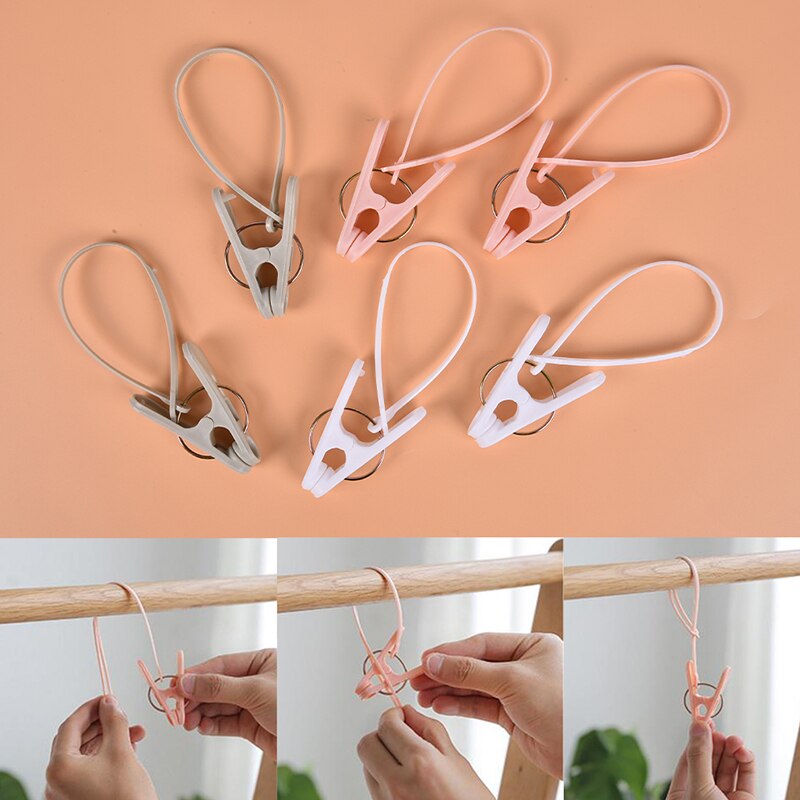 12 teile/satz Winddicht Wäscheklammern Kunststoff Wäsche Clip Tragbare Bh Socken Aufhänger haken Decke kleidung Clip Hängen Seil Kleidung Anbindung