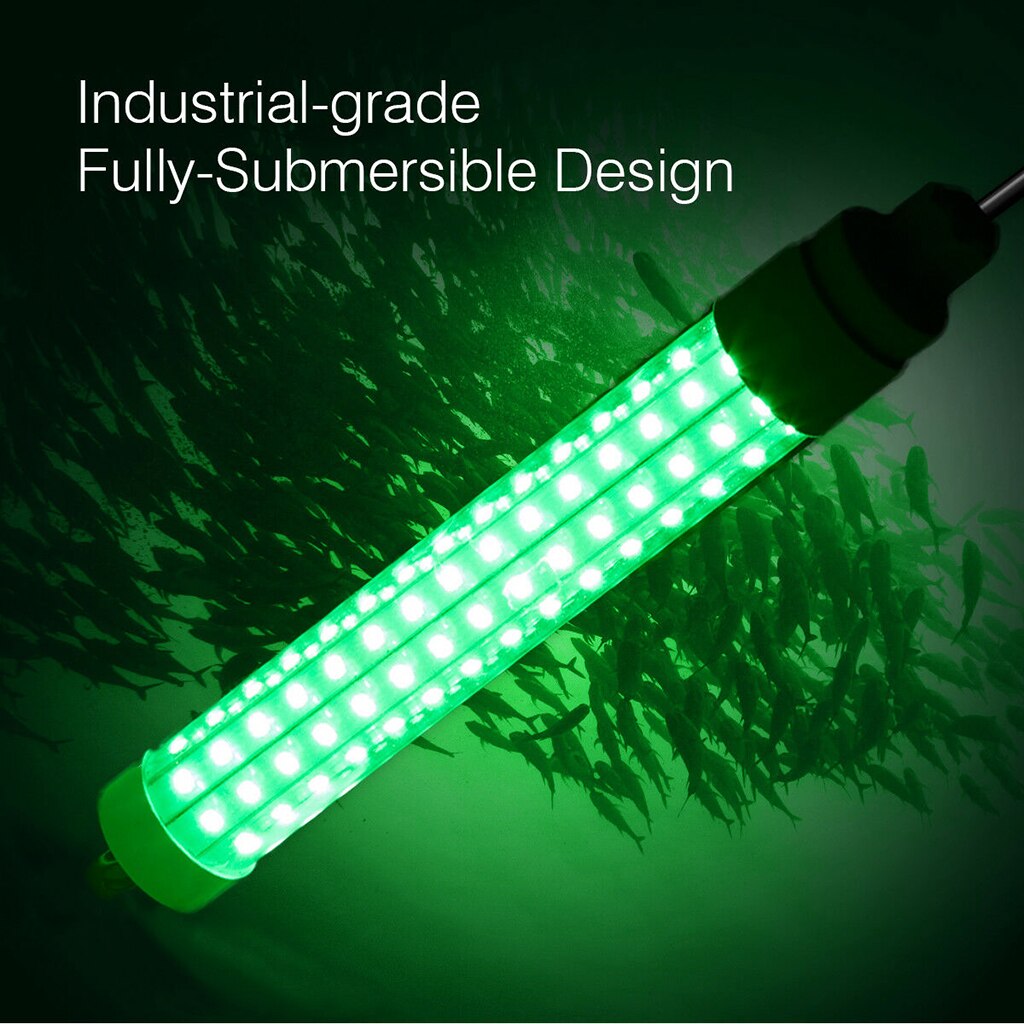 12-24V 10,5 W 120SMD LED Grün Unterwasser Tauch Nacht Angeln Licht Sammeln Finder Lampe Zieht Garnelen Tintenfisch krill Lampe