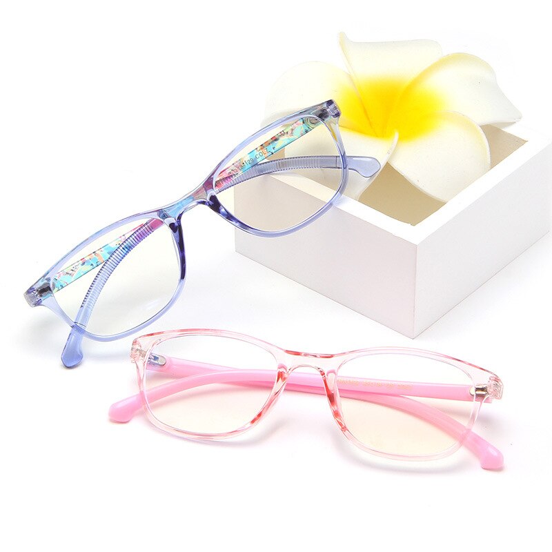 Seemfly Oval Rahmen Art Anti-Blau Licht Gläser TR90 Ultraleicht Brillen schlicht Spiegel Junge Mädchen retro Brillen Rahmen Brille