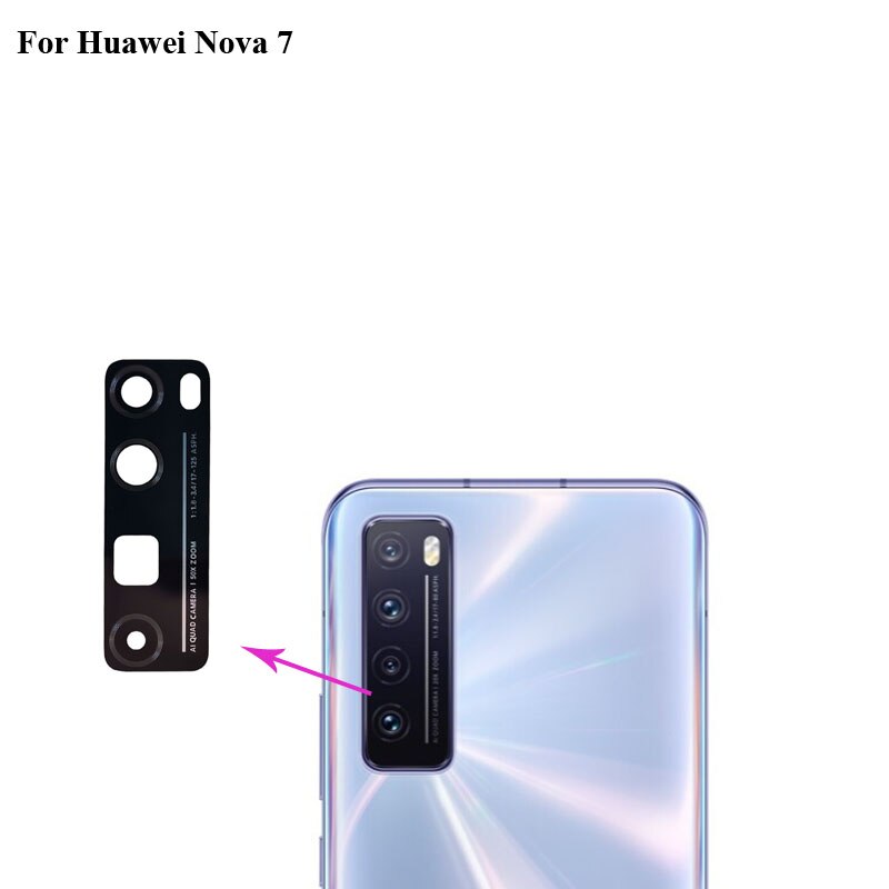 2Stck Für Huawei Nova 7 5G Zurück Hinten Kamera Glas Objektiv Prüfung gute Für Huawei Nova 7 Ersatz Teile