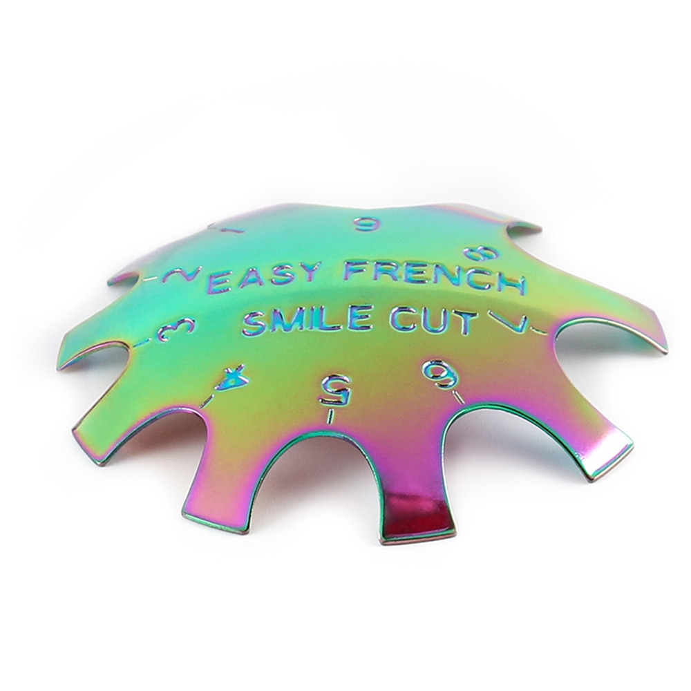 1 stücke Einfach Französisch Linie Rand Nagel Cutter Schablone Werkzeug Nagel Führer Nagel Rand Trimmer Haarschneidemaschine Lächeln Linie Nagel Kunst DIY Manikübetreffend Werkzeug