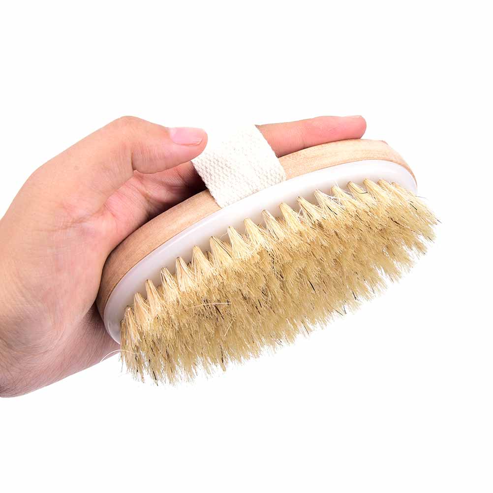 Neue 1 Pc Nasse Trockene Haut Körper Natürliche Borsten Pinsel Weiche Spa Pinsel Schlecht Massagegerät Heimat weltweit Einkaufen