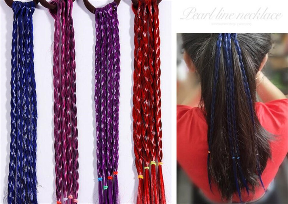 30 teile/los Nette Mädchen Elastische Haar Seil Gummibänder Braides Haar Zubehör proücke Pferdeschwanz Haar Ring freundlicher Twist Geflecht Seil