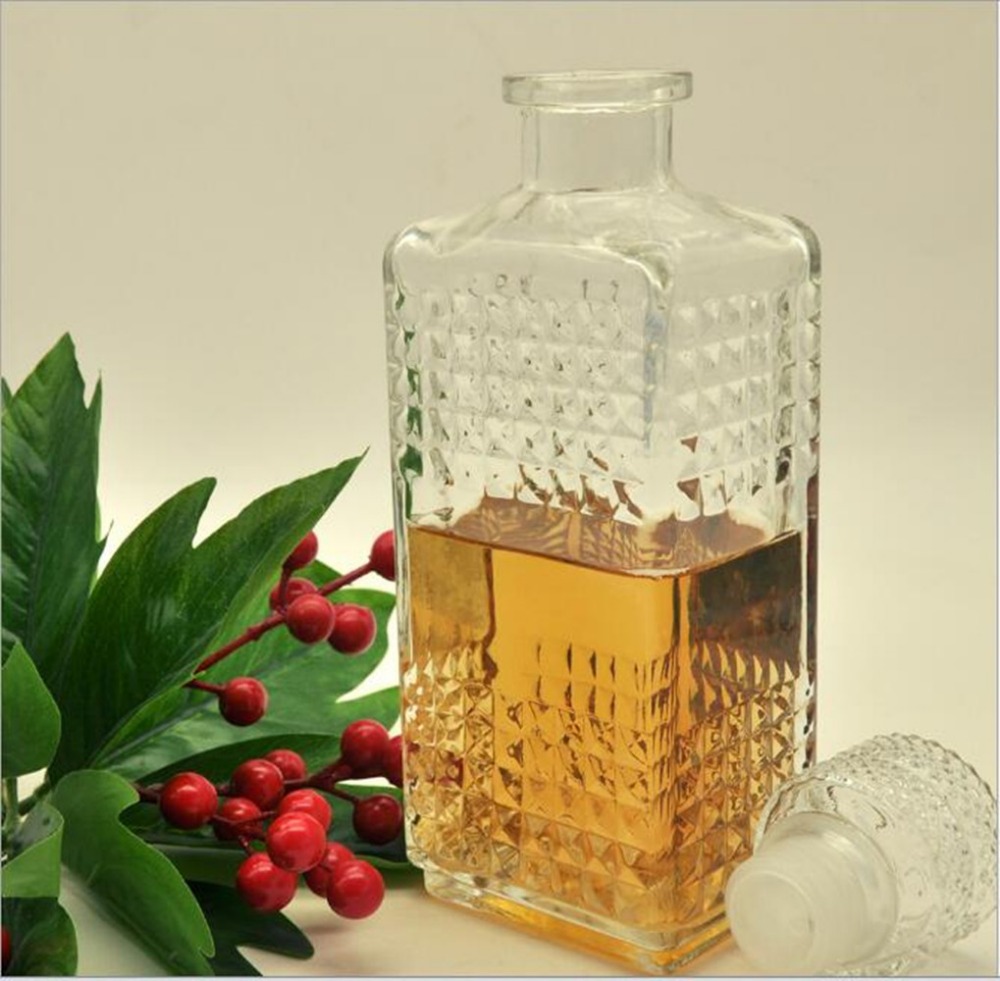 Freies 1000 ML Glas Weinflasche Weinkaraffe Container Whiskey Schnaps Karaffe Wasserkrug Alkohol Dekanter Glas Flasche