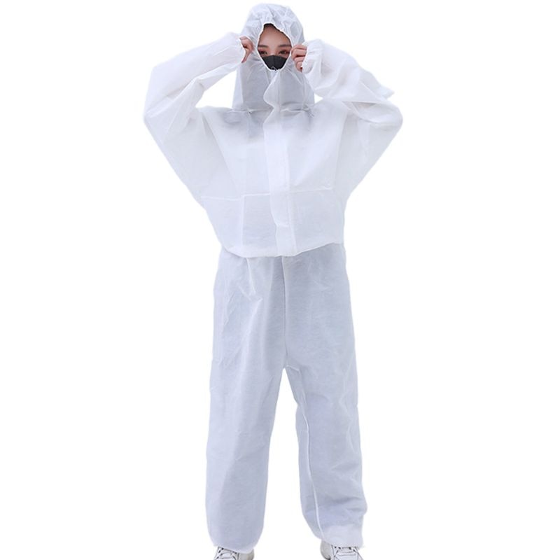 Einweg Overall Saubere Kleidung vlies Haube Reinraum Bekleidung Staub-nachweisen Mangel Kleidung unisex Schutzhülle Overall