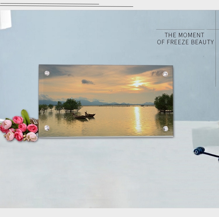 2 stücke leer Sublimation Kristall glas malerei persönlichkeit DIY glas rahmen Druck Sublimation Tinte Transfer Druck