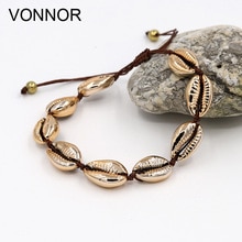 Natürliche Hülse Knöchel Fuß Armbinde Fußkettchen Kette für Frauen Knöchel Schmuck Strand Barfuß Sandalen Bein Armbinde Weibliche Knöchel Gurt