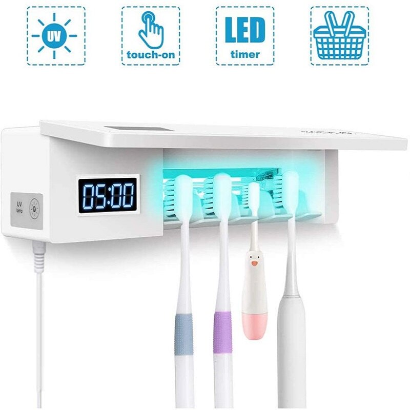 UV Zahnbürste Sterilisator Sanitizer Halfter Automatische Zahnbürste Lagerung Halterung Beseitigen 99% von Bakterien Trocknen Funktion