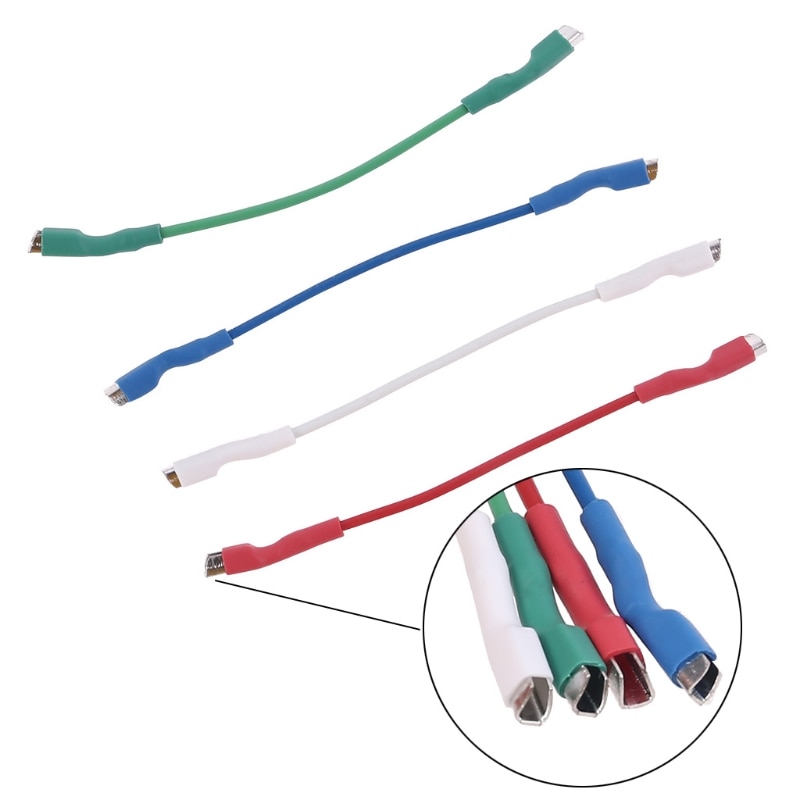 4Stck Universal- Silber Führt DRähte Header Draht Kabel 50mm für 1,2-1,3mm Stifte Plattenspieler Phono Headshell tonarm