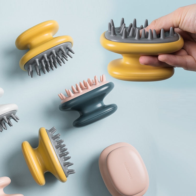 Handheld Baby Kopfhaut Shampoo Massage Pinsel Waschen Dusche Haar Kamm Mini Kopf Meridian Massage Kamm freundlicher Haar Pinsel
