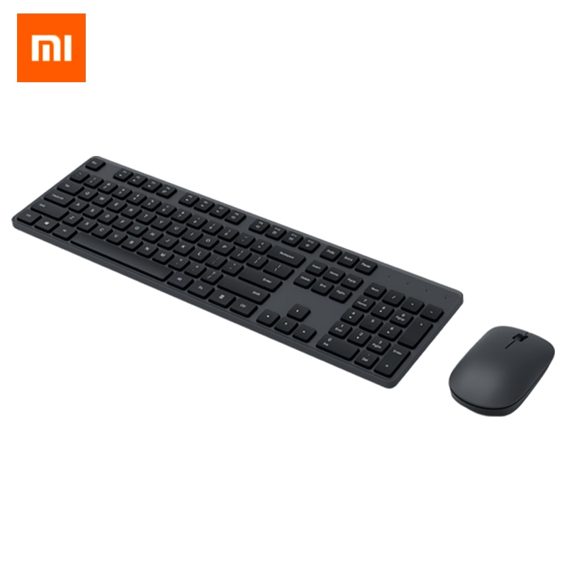 Original Xiaomi Drahtlose Büro Tastatur & Maus einstellen 104 schlüssel Tragbare Tastatur 2,4 GHz USB Empfänger Maus für Fenster 10 PC Mac