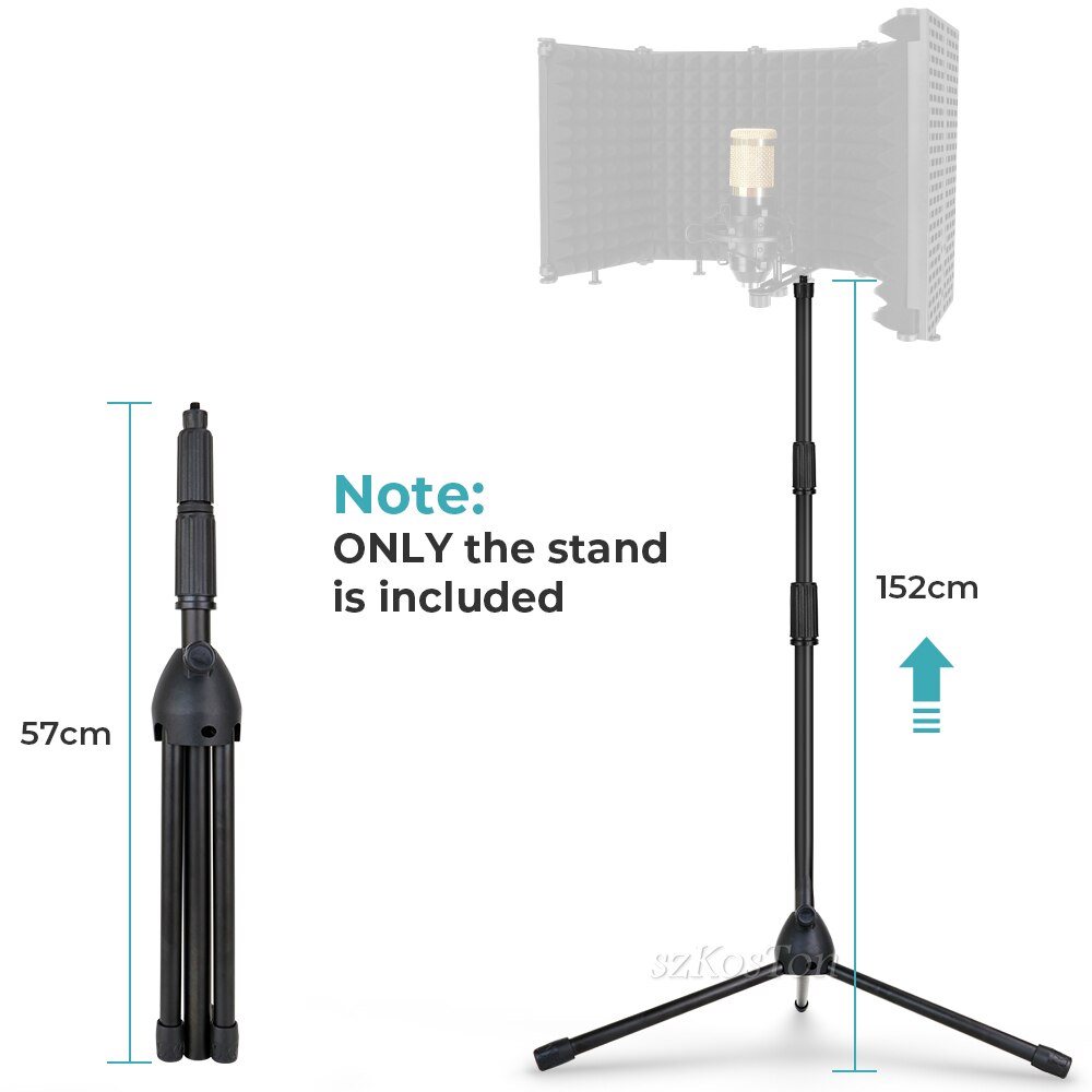 Faltbare Metall Mikrofon Stehen Studio Mikrofon Boden Stativ Nicht-Unterhose Arm Bühne Leistung Aufnahme Mic Stand für Blau Yeti