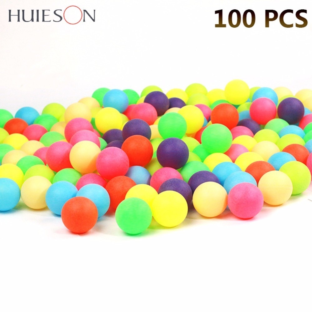 100 Stck/Pack Farbige Klingeln Pong Bälle 40mm 2,4g Unterhaltung Tischtennis Bälle Farben für Spiel und Werbung