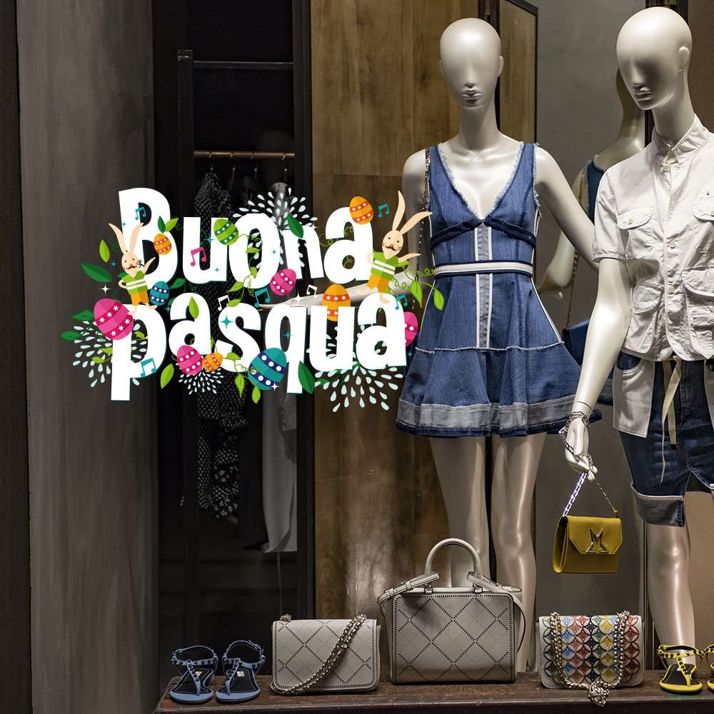 Kin UVPQ0006 Ostern fenster aufkleber Zauberstab Aufkleber größe 40x25 cm-vitrinen speichert für Ostern, Aufkleber,