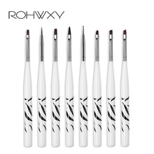 ROHWXY 8 Stck Nagel Bürsten Für Manikübetreffend Acryl Pinsel Für Nagel Kunst Dünne Stift Für Zeichnung Auf NäGel Gel nagel Pinsel einstellen Werkzeuge