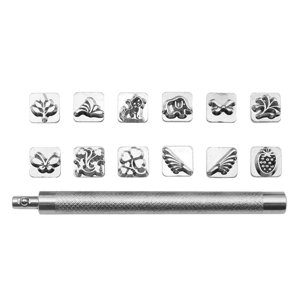 1 einstellen Leder Arbeits Sattel, Der Werkzeuge Leder Stempel einstellen für DIY Stahl schlagen Carving Metall Leder Handwerk Briefmarken Druck werkzeug