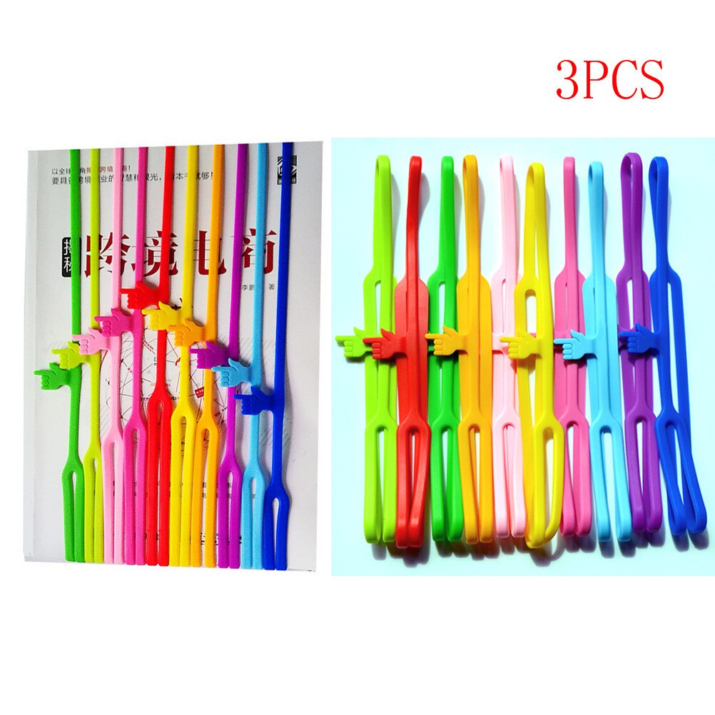 3 stücke Silikon Lesezeichen Elastizität Buchstützen Buch Clip Organizer Leser Werkzeug Büro Artikel Sachen Zubehör Zubehör Produkte