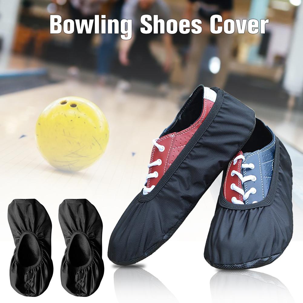 Prämie Schwarz Elastische Stoff Sport Bowling Schuh Schieberegler Abdeckung Ersatz Zubehör Bowling Sport Schuhe Abdeckung Bowling Ball 4