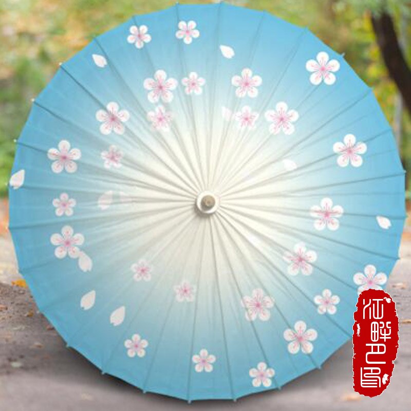 JPY Öl Papier Schirme Klassische Japanische Stil Zarte Papier Regenschirme für freundlicher freundlicher Dekorative Ornament Kirsche Kreis