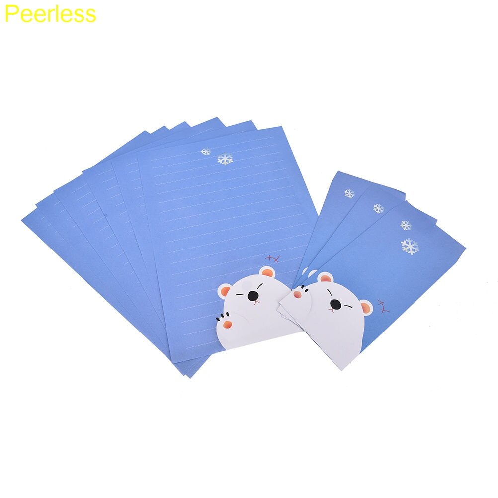 Unvergleichliche 6 blätter Schreiben papier + 3Blätter Umschlag Nette Tiere knapp Papier mit Umschlag knapp Pad