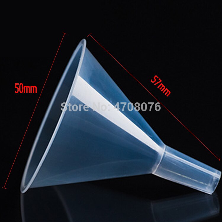 PP trichter Kunststoff labor Filter trichter transparent kegel bilden für labor küche Garage lebensmittel Klasse 50mm öffnung 10 teile/paket