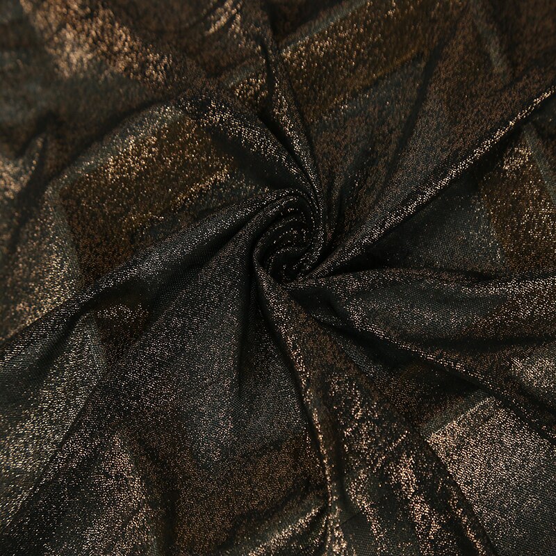 Bronze- Folie Schwarz strecken Gittergewebe stoff Polyester stoff DIY kleidung Abend Party Kleider kostüm stoff 140cm breite