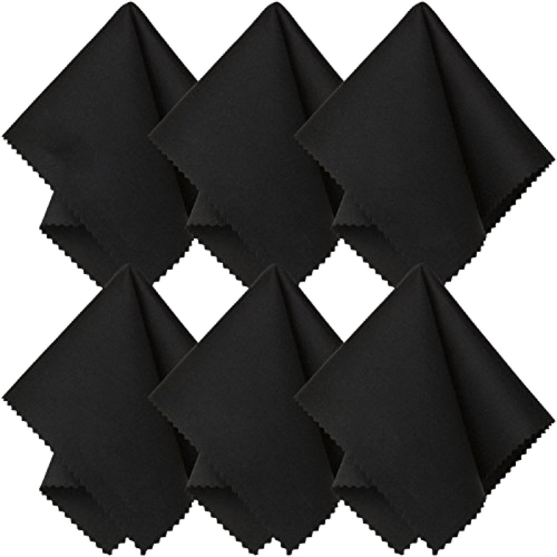 Neue 10 stücke Mikrofaser Tuch Gläser Reinigung Tücher Zubehör Kleidung Gläser Objektiv Schwarz Tuch Gläser U9S3