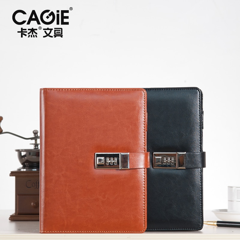 Jahrgang Pu-leder Büro Datei Ordner Padfolio Männer Passwortsperre Geschäftstreffen Dokumententasche Ordner Padfolios