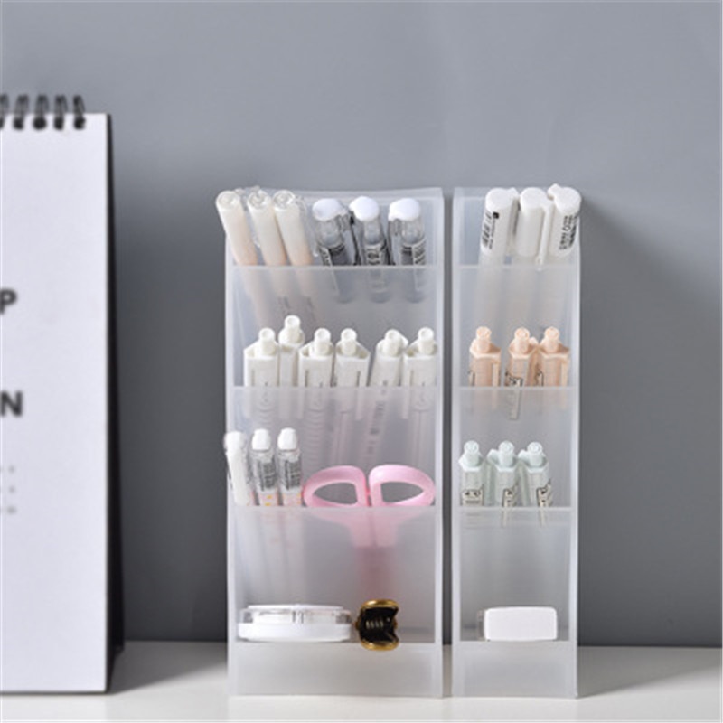 Schreibtisch Organizer Stift Halfter machen-hoch Lagerung Kasten Multifunktionale Kunststoff Stift Kasten Schreibtisch Bleistift Veranstalter Schule Büro Schreibwaren
