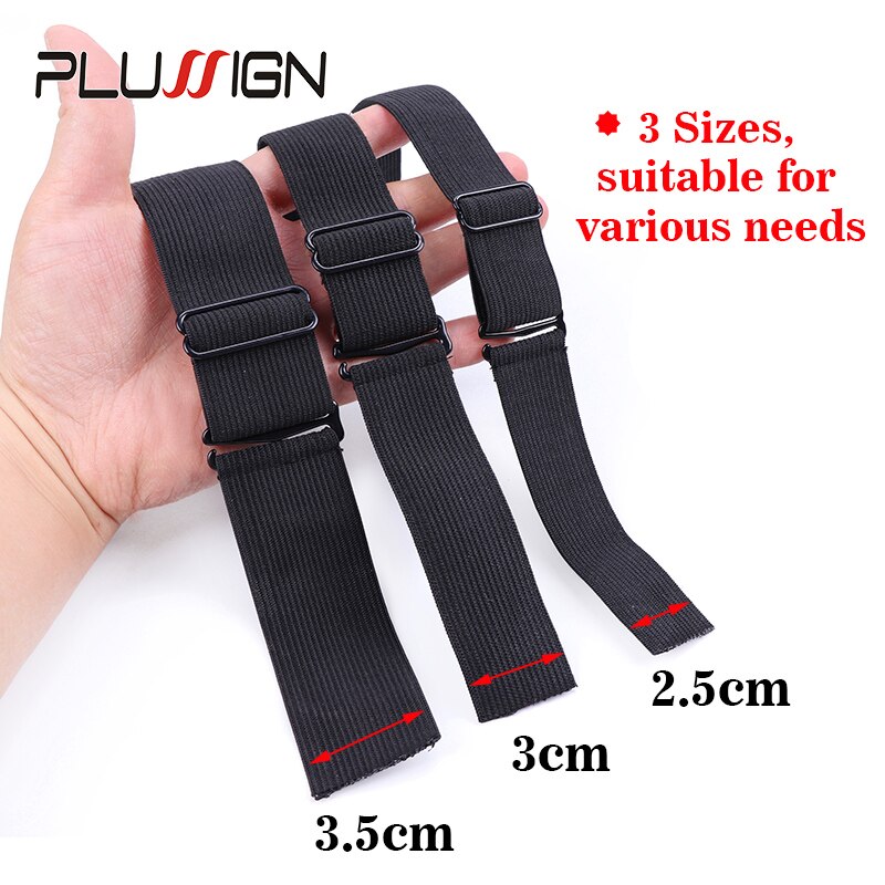 5Stck Plussign Einstellbare Elastische Band Für Perücken NäHenne Schwarz Perücke Band 2,5 Cm, 3Cm, 3,5 Cm Breite Perücke Zubehör Perücke Feste Material