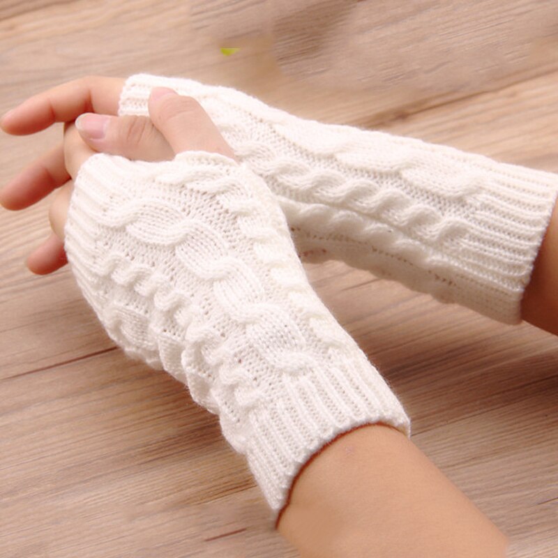 Gestrickte Lange Hand Handschuhe frauen Winter Handschuhe Finger Handschuhe Für Frauen Mädchen warm Guantes