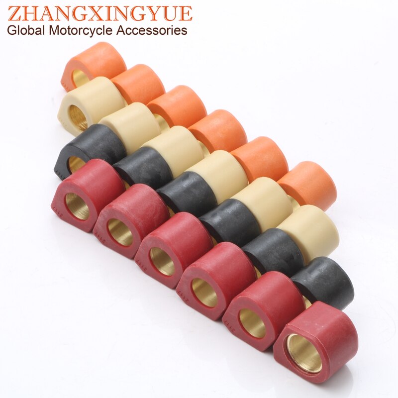 6pc Leistung Variator Rolle Gewichte 9 gramm 11,5 gramm 13 gramm 14 gramm 21x17mm für Piaggio x7 X8 X9 200 MP3 Yourban 250 300 Xevo