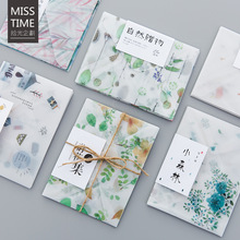 4 teile/paket Frische Natur Serie Pergament Papier Umschlag Für Koreanische Schreibwaren