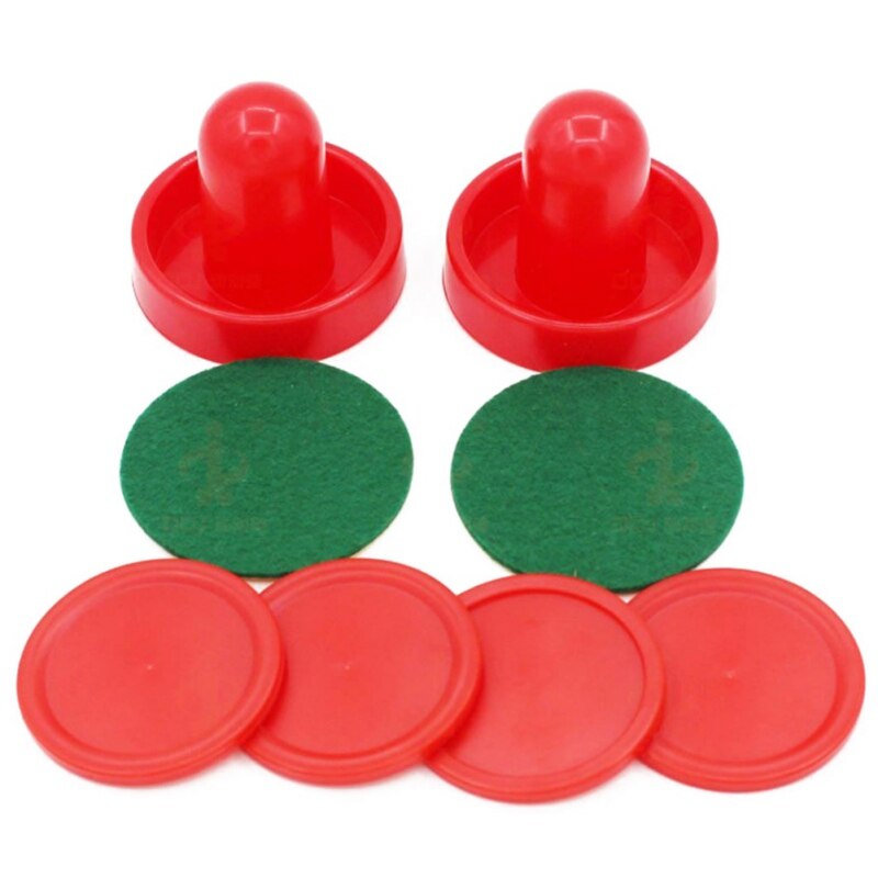 8 teile/satz Hause Standard Kunststoff Luft Eishockey DRücker Und Pucks Ersatz Für Spiel Tische Torhüter Zubehör langlebig