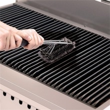 Grill Reinigung Pinsel Schwarz 201 Edelstahl Draht 3 Köpfe Küche DIY Ofen BBQ Grill Pinsel BBQ Pinsel 18 Zoll kochen