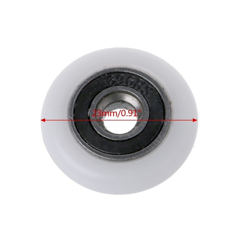 8 Stck Dusche Tür Läufer Rollen Räder Riemenscheiben Ersatz Teile 23mm Durchmesser Dusche Schiebe Rolle für Schiebetür Fenster