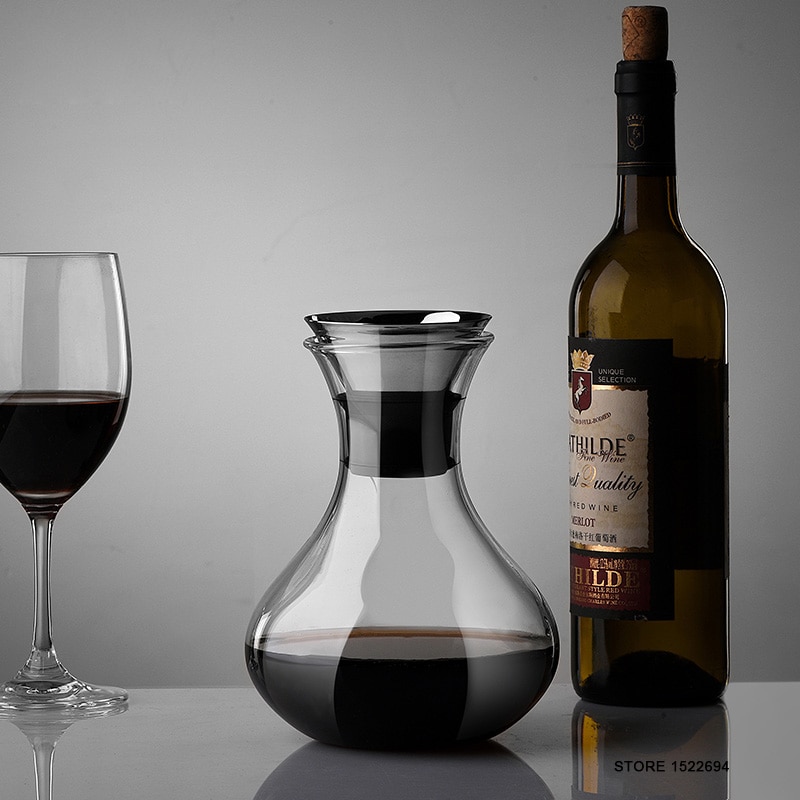 Glas Wein Karaffe 1000ml Kapazität Rotwein Karaffe Kristall Glas Karaffe Lebendige Wein Karaffe 34 Unzen Winebreather Karaffe