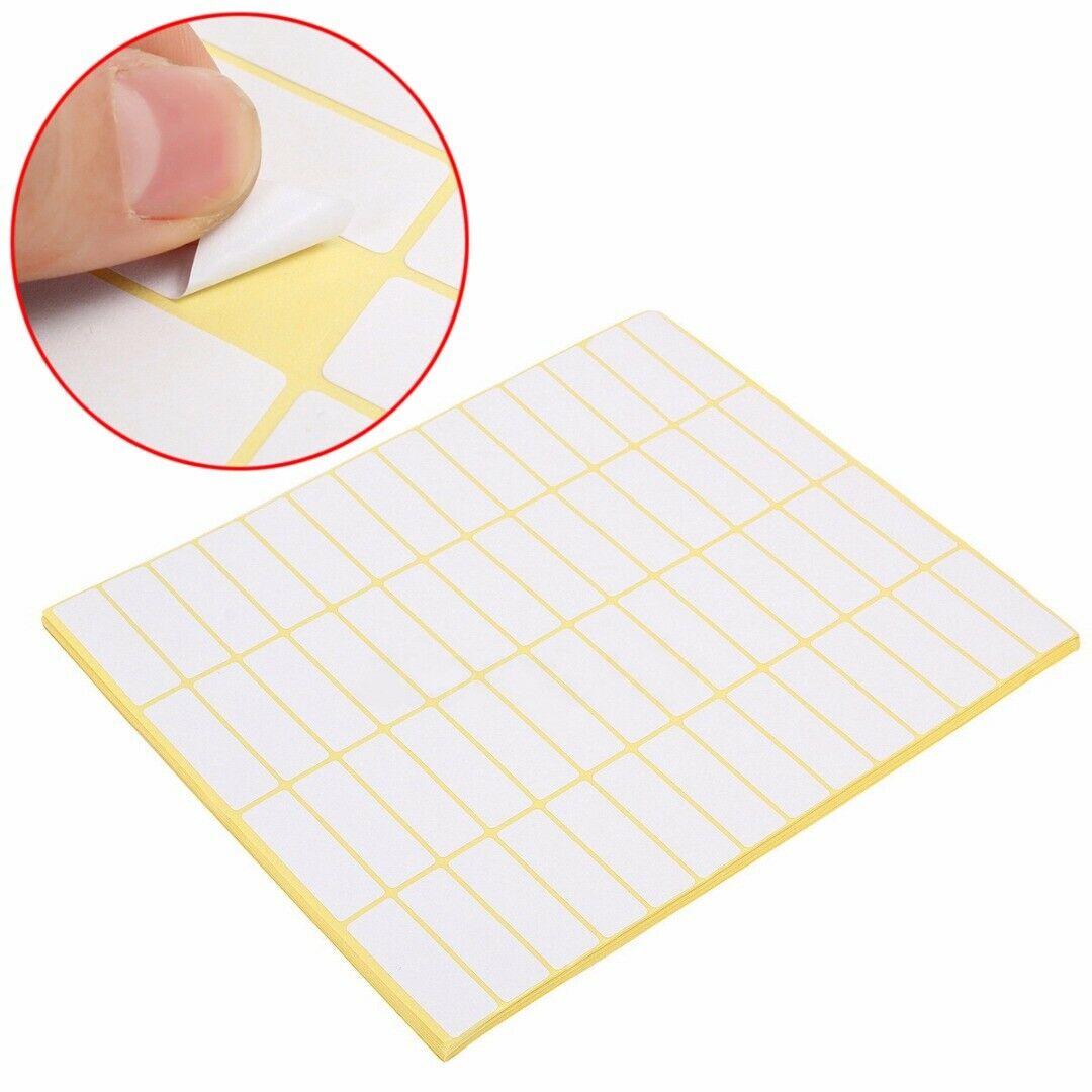15 Blätter/Pack von 13x38mm papier selbst-Klebstoff weiß Etikett Name aufkleber leer hinweis Etikett streifen schreibwaren aufkleber