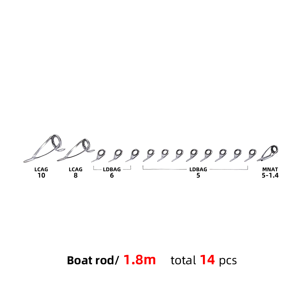 NooNRoo Bausatz für Stiefel 6 'Angelrute führen einstellen Bausatz Mit sic Ring Edelstahl führen DIY Angelrute zubehör