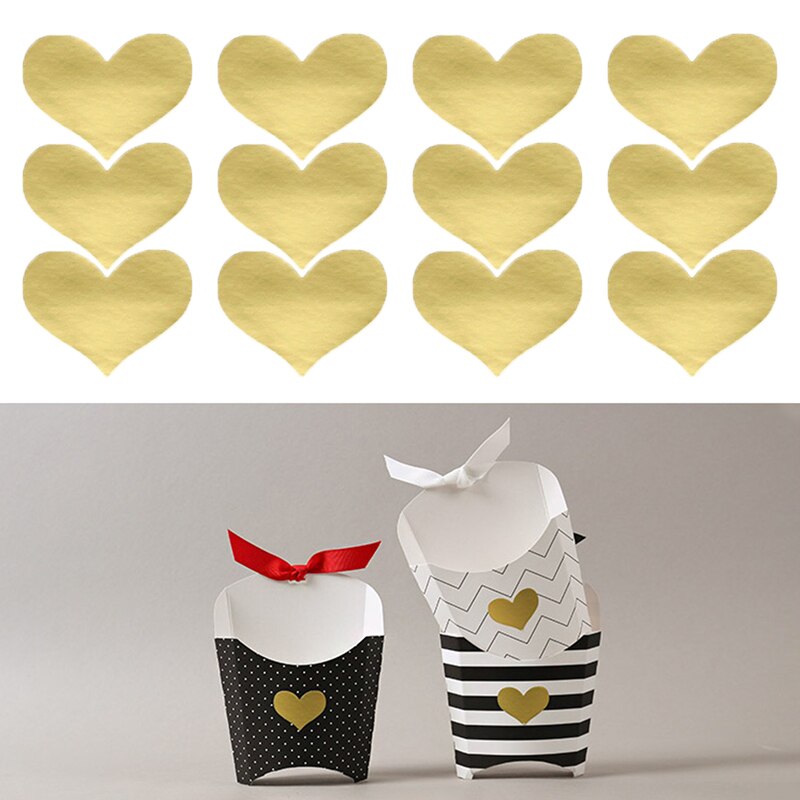 120Stck/5 Blätter Goldene Herz Handgemachte Kuchen Süßigkeiten Verpackung Abdichtung Etikett Aufkleber Backen DIY Party Aufkleber Dichtung