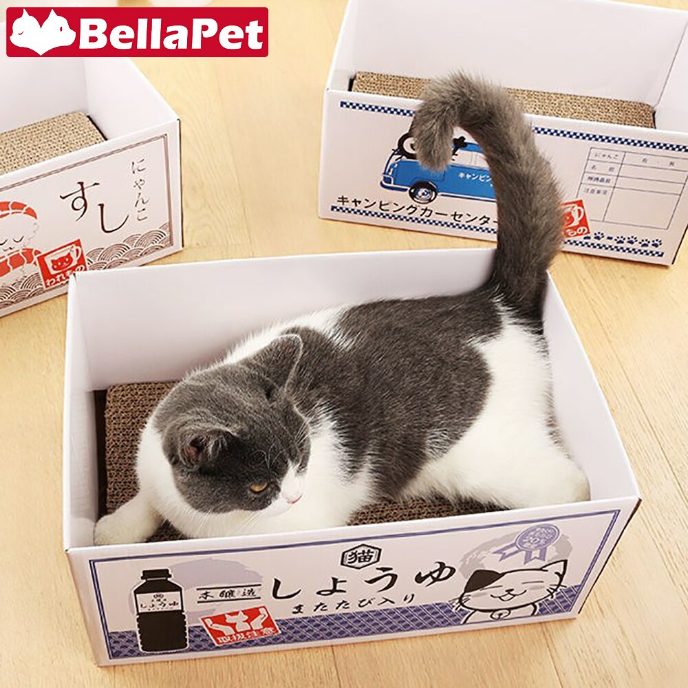 Spielzeug für Katze Scratcher Kasten Katze Kratzen Post mit Haus Haustier Produkt Katze Zubehör Katze Scratcher Kasten Katze Spielzeug Kratzen