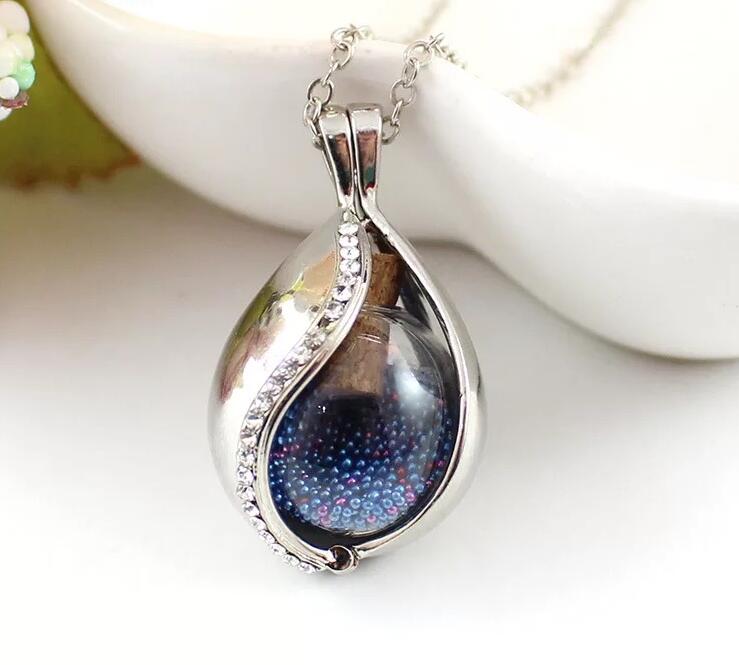 1PC zerreißen Medaillon Anhänger mit glas Ball Speicher Medaillon Anhänger Feuerbestattung Schmuck Fillable Schmuck DIY Frauen Dekor
