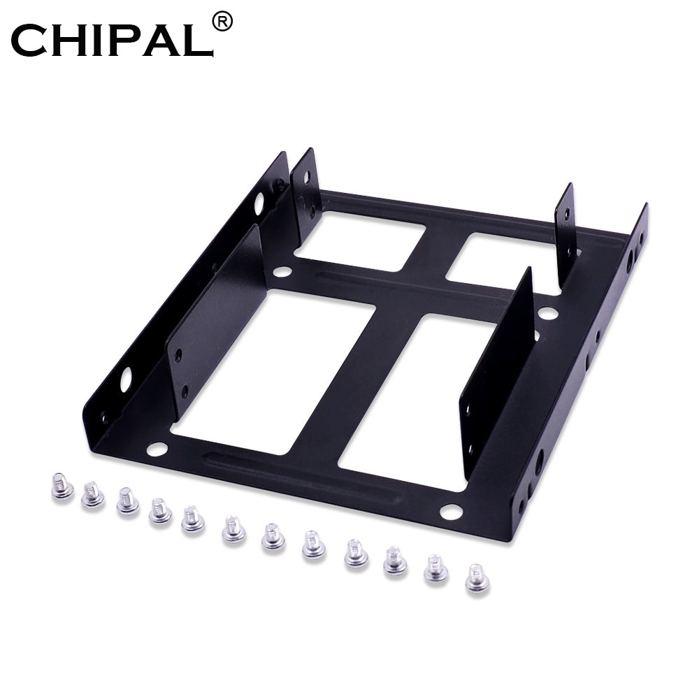 CHIPAL Dual Basis halterung Festplatte halterung für 2,5 zoll SSD HDD Metall Montage Adapter für PC Festplatte gehäbenutzen