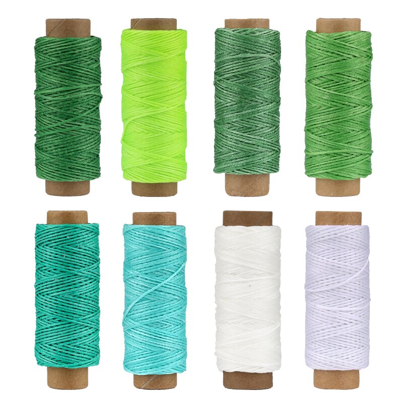 LMDZ Leder Gewachst Faden Leder NäHenne Leder gewachste Schnur Flache Gewachste Gewinde Hand NäHenne Für DIY Handwerk NäHenne Werkzeuge