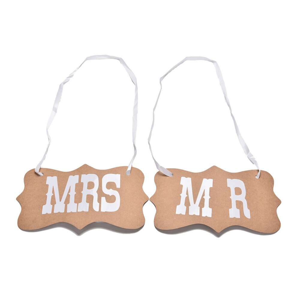 Neue DIY Herr Frau Papier Bord + Band Zeichen Foto Verkaufsstand Requisiten Hochzeit dekoration Party Favor Foto für hochzeiten