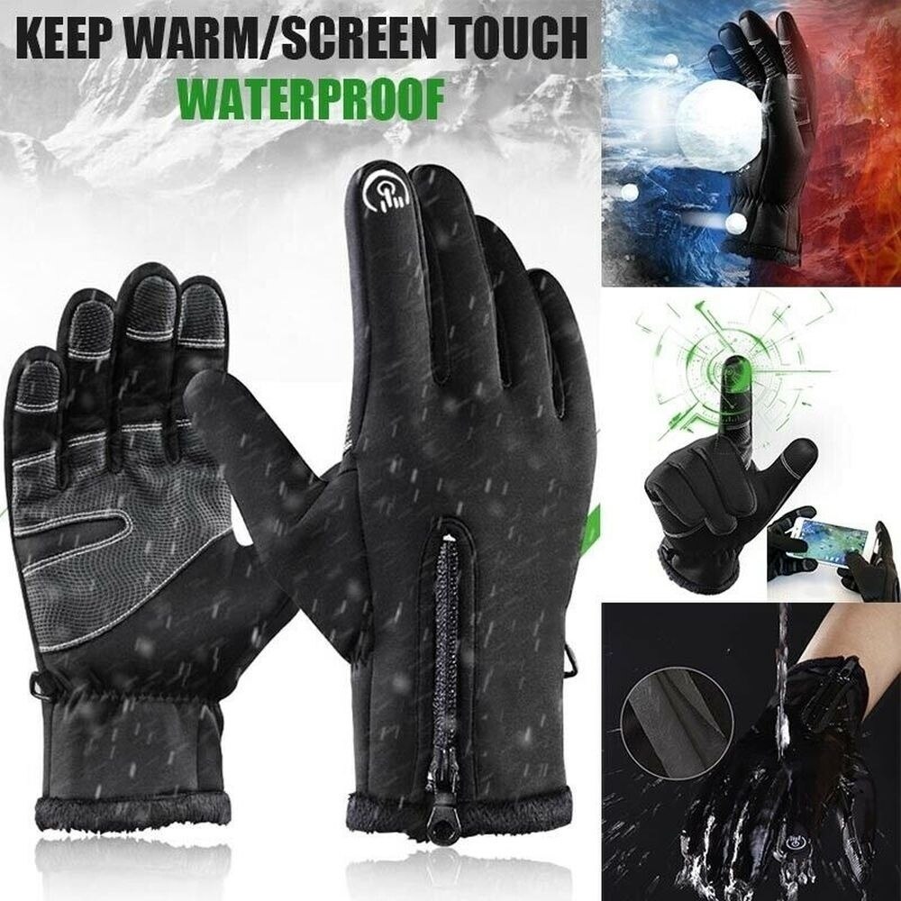 unisex Winter Vlies Thermische warm berühren Bildschirm Handschuhe draussen Sport Winddicht Reiten Fahrrad Motorrad Skifahren Klettern Handschuhe