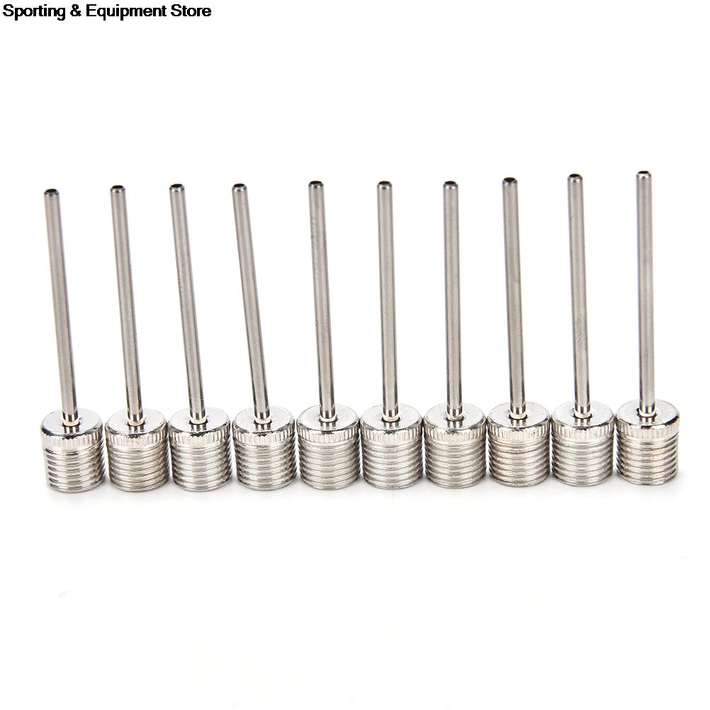 10 stück Sport Ball Aufblasen Pumpe Nadel Für FußBall Basketball FußBall Aufblasbare Luft Ventil Adapter Edelstahl Pumpe Stift