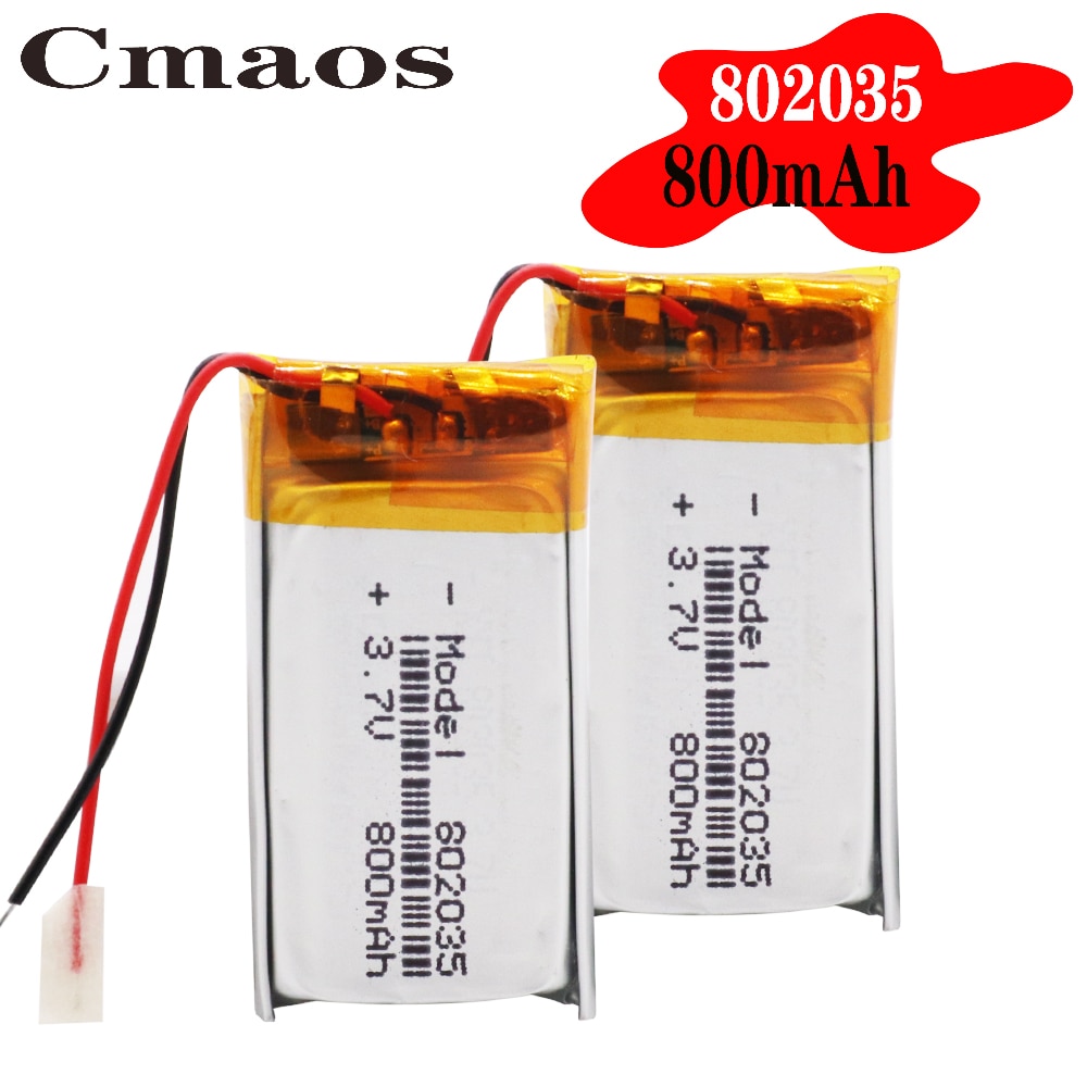 1/2/4Stck 802035 3,7 v 800mah Lithium-Polymer-batterie 3 7V Volt li po ionen lipo akkus für dvd GPS Navigation