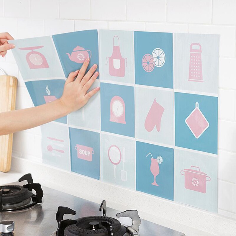 Öl Aufkleber Aufkleber Wasserdicht selbst Klebstoff Heimat Schlafzimmer Dekor 1 Stck Aluminium Folie Papier Kunst Zubehör Küche Zauberstab Aufkleber